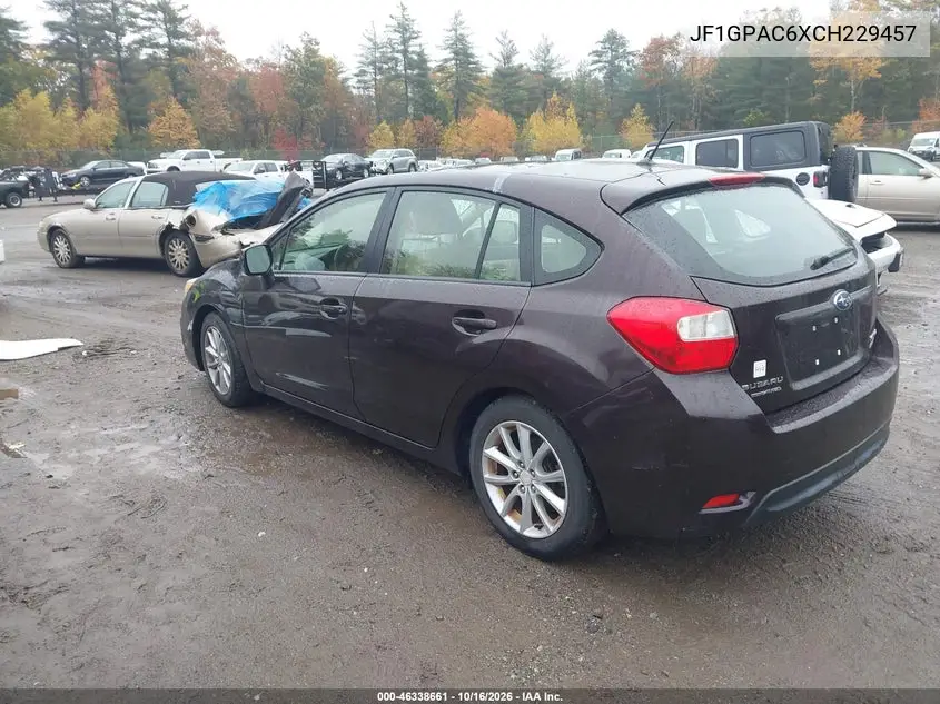 2012 SUBARU IMPREZA VIN JF1GPAC6XCH229457 — фото 3