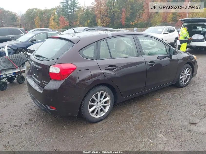 2012 SUBARU IMPREZA VIN JF1GPAC6XCH229457 — фото 4