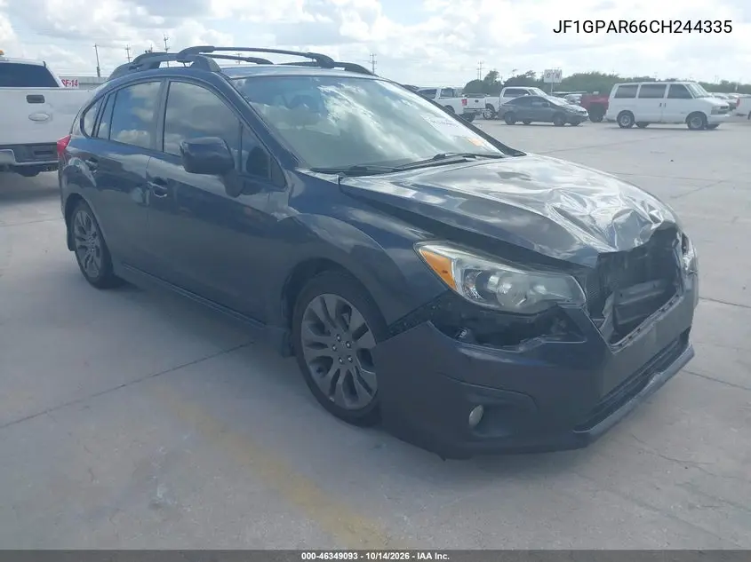 SUBARU IMPREZA 2012, VIN JF1GPAR66CH244335