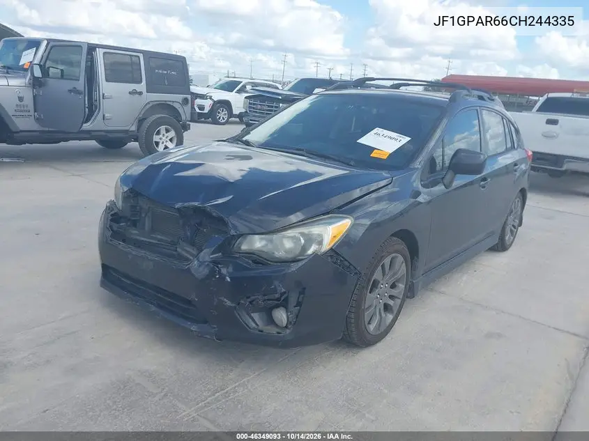 2012 SUBARU IMPREZA VIN JF1GPAR66CH244335 — фото 2