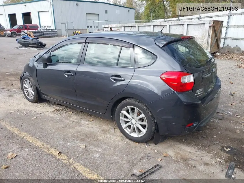2012 SUBARU IMPREZA VIN JF1GPAC68CH219493 — фото 3