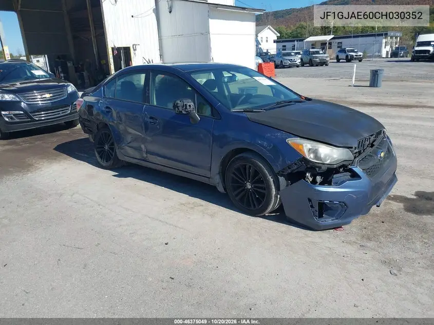 SUBARU IMPREZA 2012, VIN JF1GJAE60CH030352