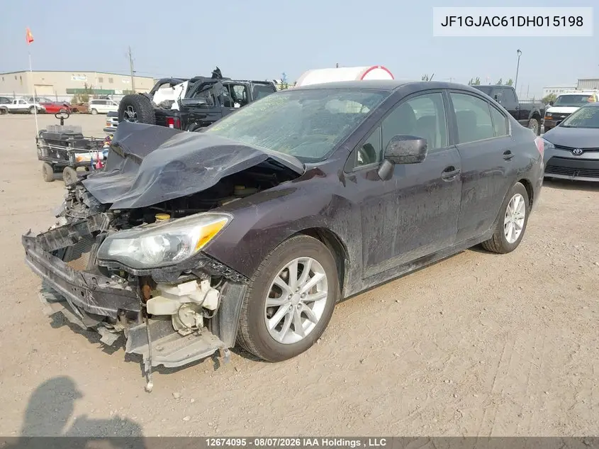 2013 SUBARU IMPREZA VIN JF1GJAC61DH015198 — фото 2