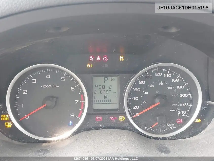 2013 SUBARU IMPREZA VIN JF1GJAC61DH015198 — фото 7