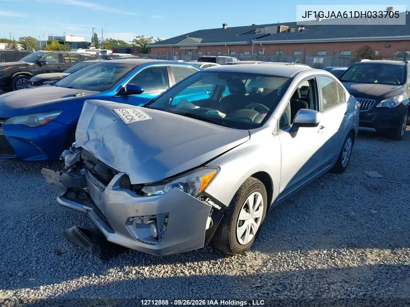 2013 SUBARU IMPREZA VIN JF1GJAA61DH033705 — фото 2