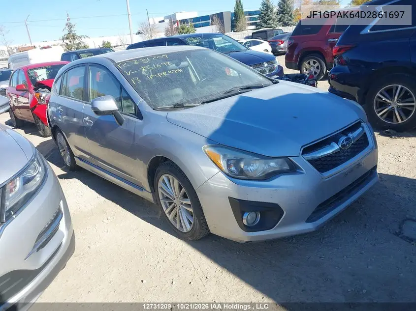 SUBARU IMPREZA 2013, VIN JF1GPAK64D2861697