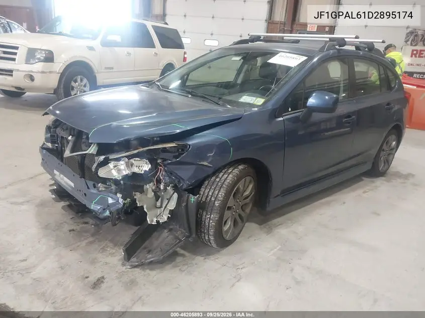 2013 SUBARU IMPREZA VIN JF1GPAL61D2895174 — фото 2