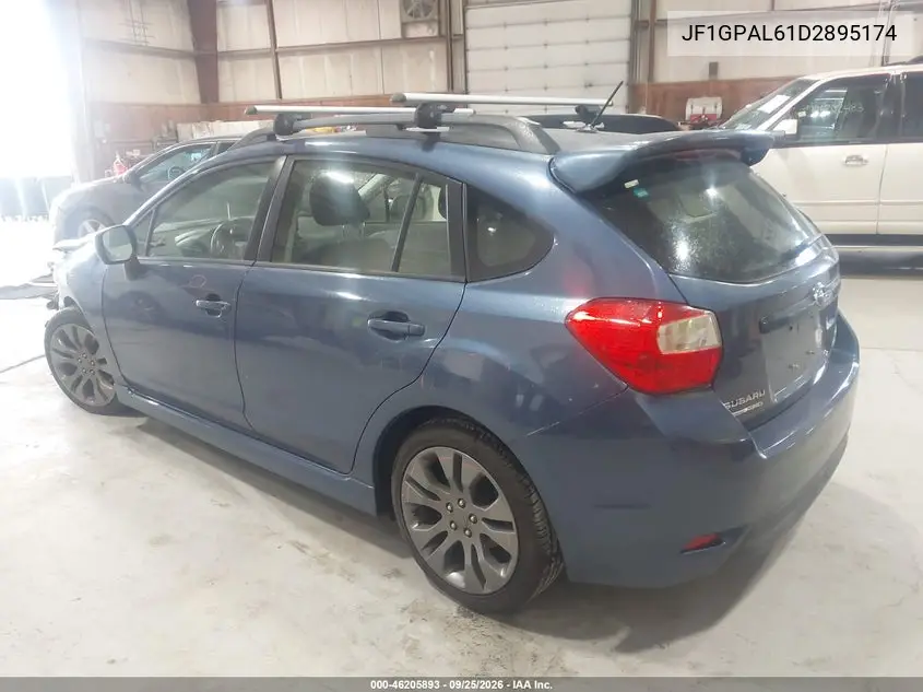 2013 SUBARU IMPREZA VIN JF1GPAL61D2895174 — фото 3