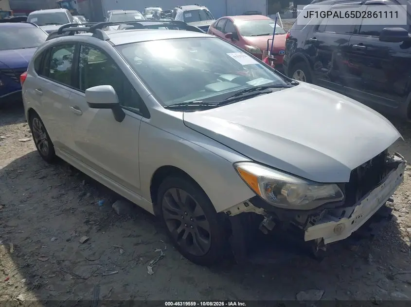 SUBARU IMPREZA 2013, VIN JF1GPAL65D2861111