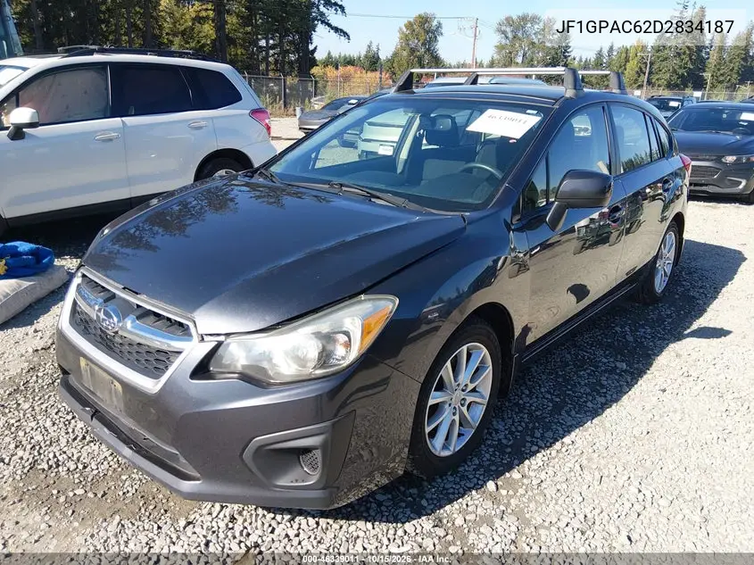 2013 SUBARU IMPREZA VIN JF1GPAC62D2834187 — фото 2