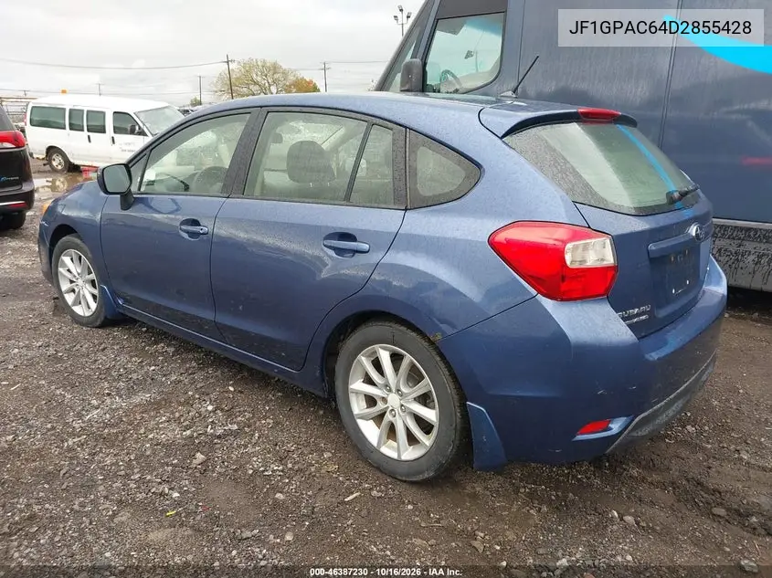 2013 SUBARU IMPREZA VIN JF1GPAC64D2855428 — фото 3