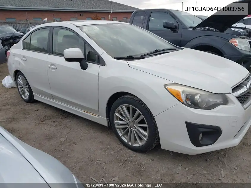 SUBARU IMPREZA 2014, VIN JF1GJAD64EH003756