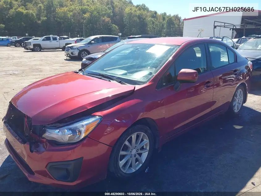 2014 SUBARU IMPREZA VIN JF1GJAC67EH025686 — фото 2