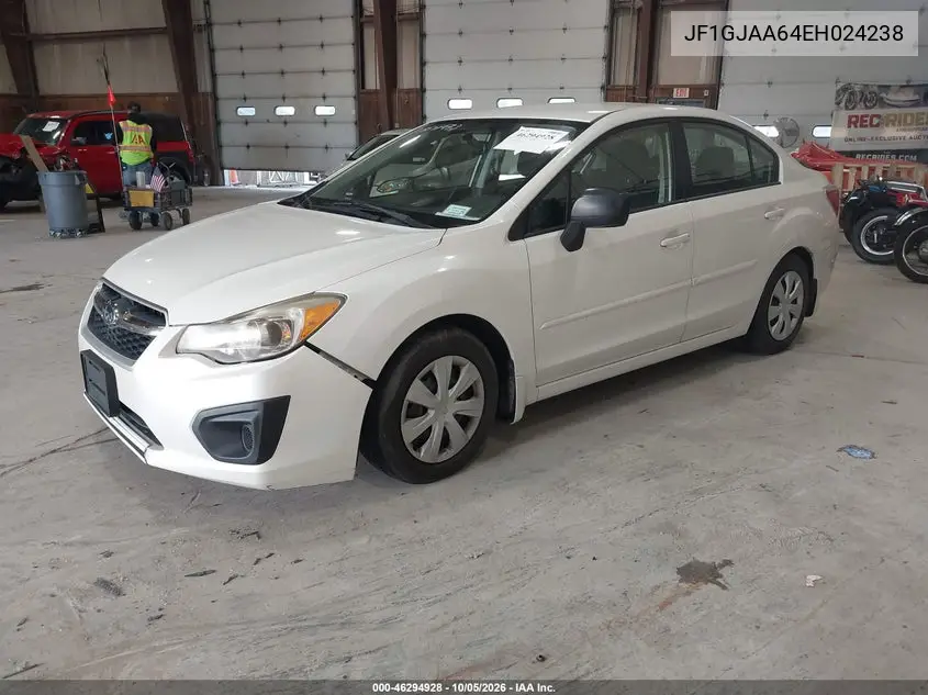 2014 SUBARU IMPREZA VIN JF1GJAA64EH024238 — фото 2