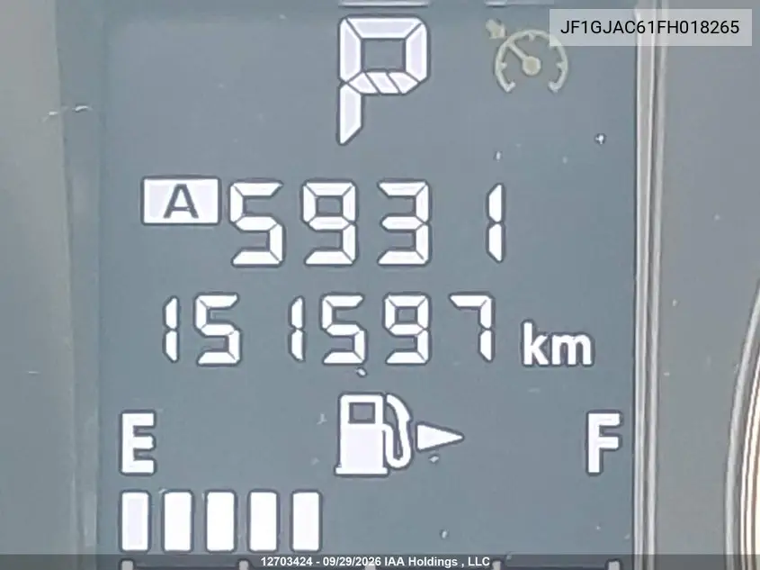 2015 SUBARU IMPREZA VIN JF1GJAC61FH018265 — фото 15