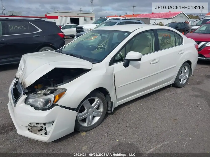 2015 SUBARU IMPREZA VIN JF1GJAC61FH018265 — фото 2