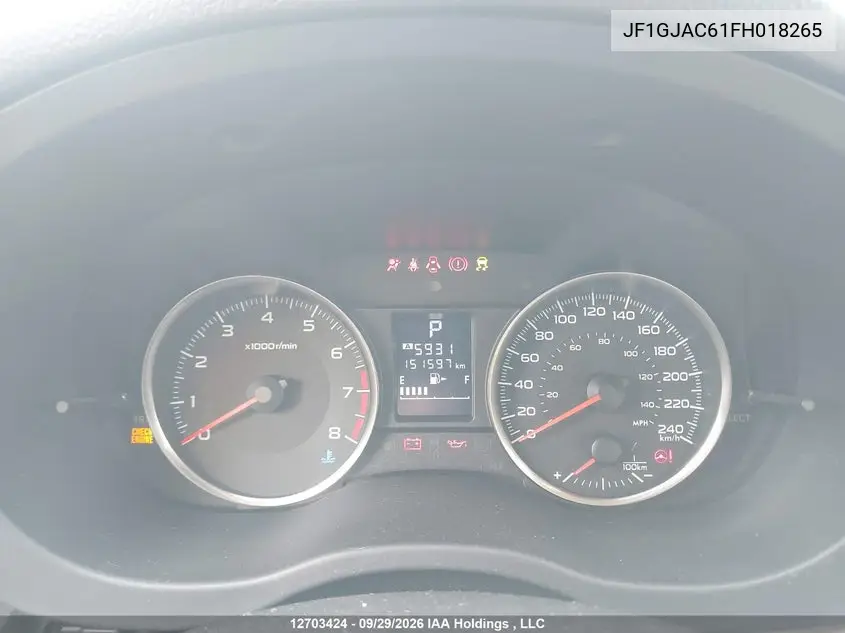 2015 SUBARU IMPREZA VIN JF1GJAC61FH018265 — фото 7