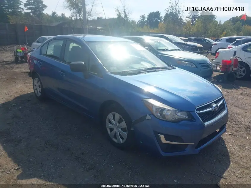 SUBARU IMPREZA 2015, VIN JF1GJAA67FH007418