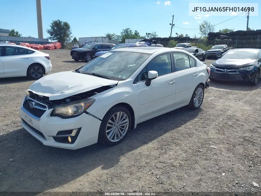 2015 SUBARU IMPREZA VIN JF1GJAN65FH014698 — фото 2