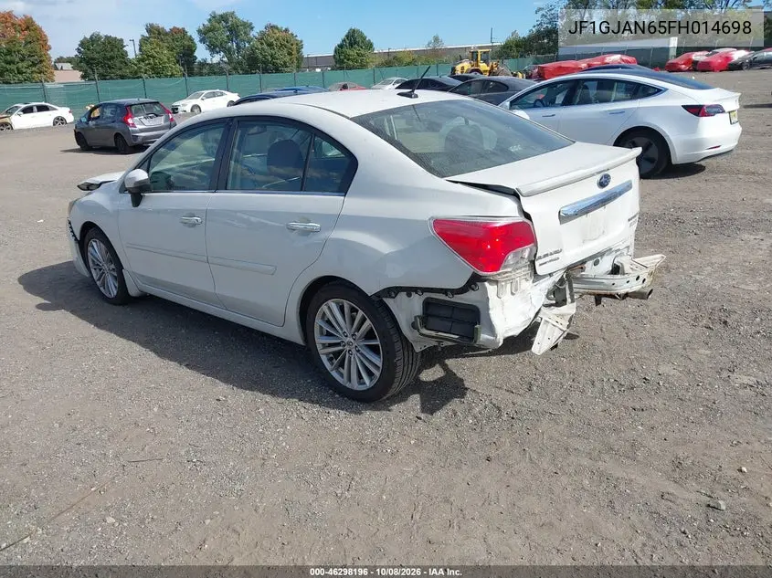 2015 SUBARU IMPREZA VIN JF1GJAN65FH014698 — фото 3