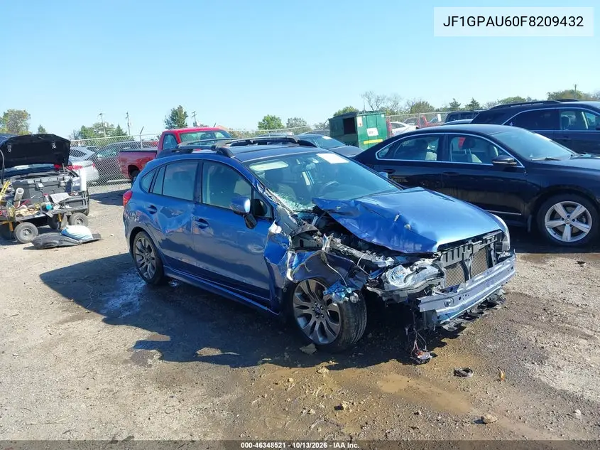 SUBARU IMPREZA 2015, VIN JF1GPAU60F8209432