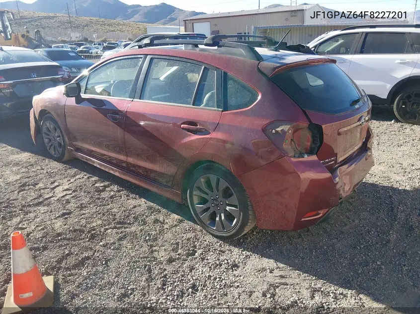 2015 SUBARU IMPREZA VIN JF1GPAZ64F8227201 — фото 3