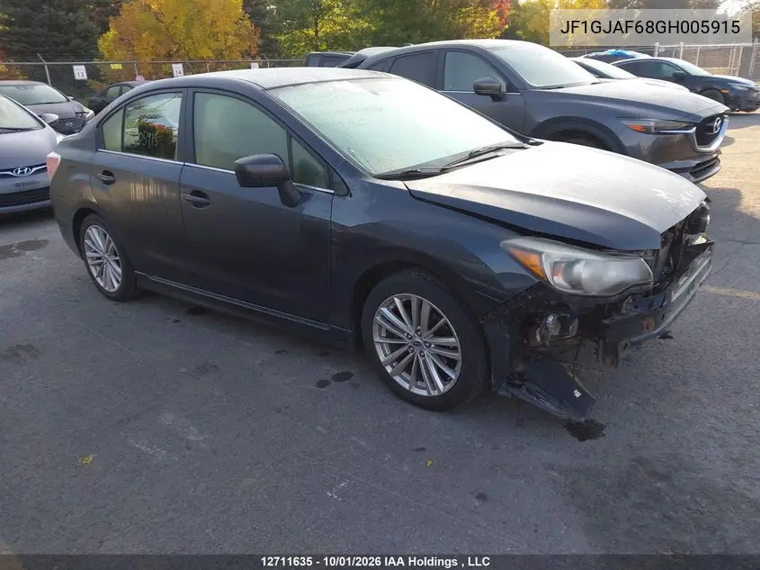 SUBARU IMPREZA 2016, VIN JF1GJAF68GH005915
