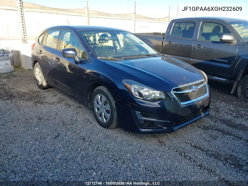 SUBARU IMPREZA 2016, VIN JF1GPAA6XGH232609