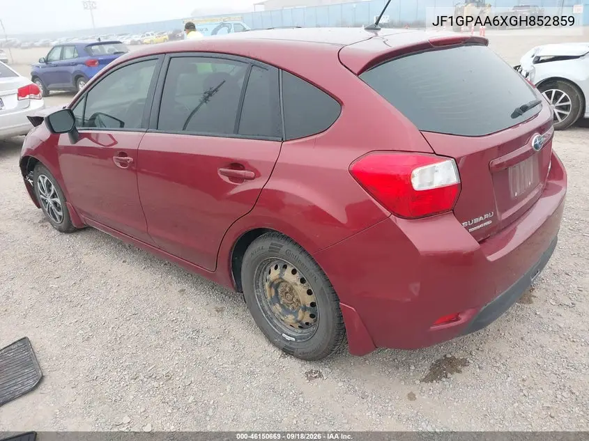 2016 SUBARU IMPREZA VIN JF1GPAA65GH252850 — фото 3