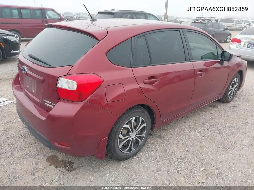 2016 SUBARU IMPREZA VIN JF1GPAA65GH252850 — фото 4