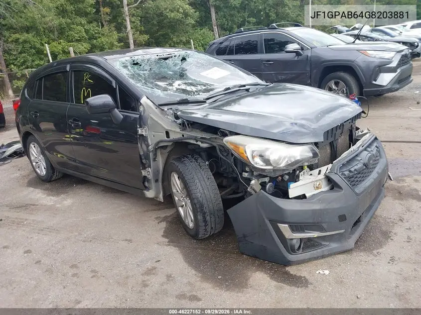 SUBARU IMPREZA 2016, VIN JF1GPAB64G8203881