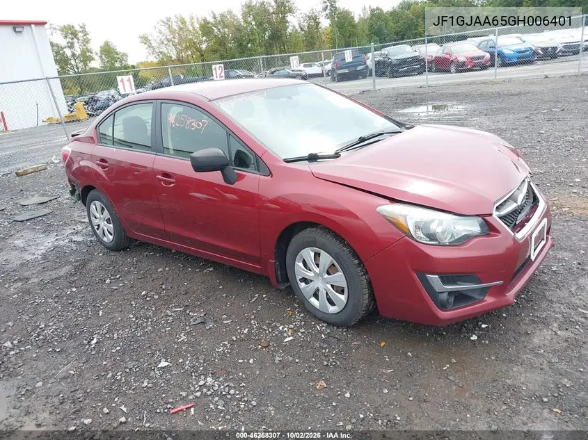 SUBARU IMPREZA 2016, VIN JF1GJAA65GH006401
