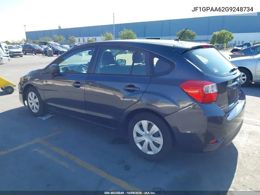 2016 SUBARU IMPREZA VIN JF1GPAA62G9248734 — фото 3