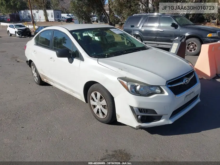 SUBARU IMPREZA 2016, VIN JF1GJAA63GH010723