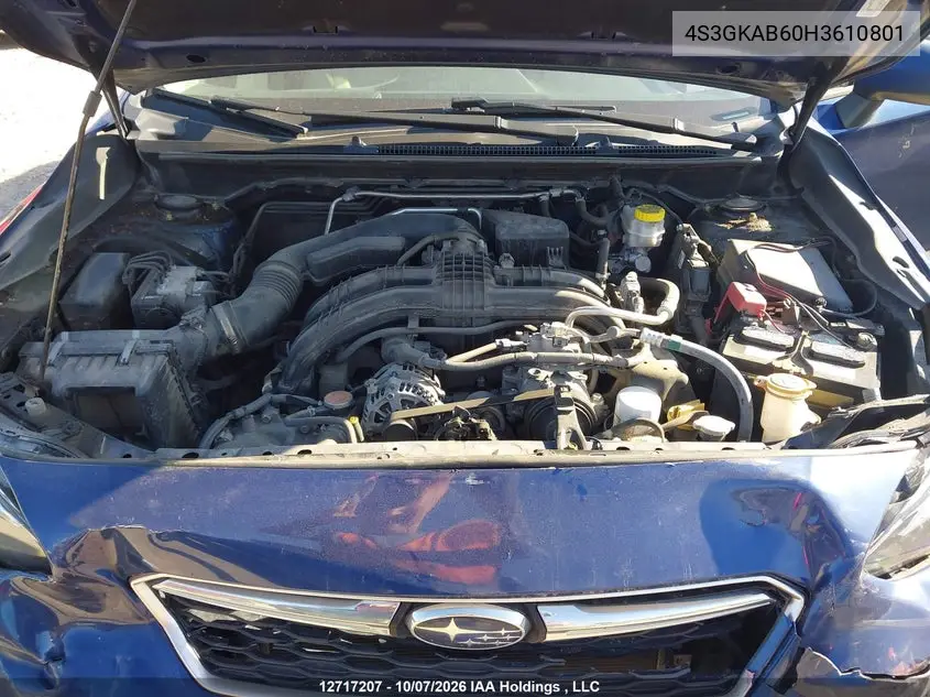 2017 SUBARU IMPREZA VIN 4S3GKAB60H3610801 — фото 10