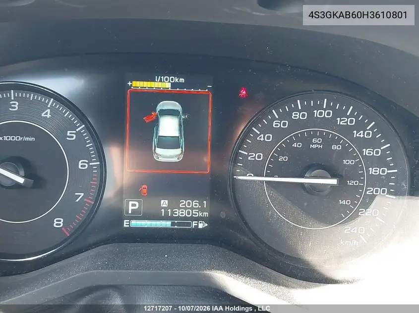 2017 SUBARU IMPREZA VIN 4S3GKAB60H3610801 — фото 15