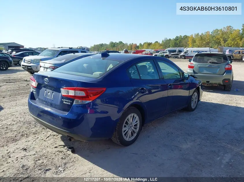 2017 SUBARU IMPREZA VIN 4S3GKAB60H3610801 — фото 4