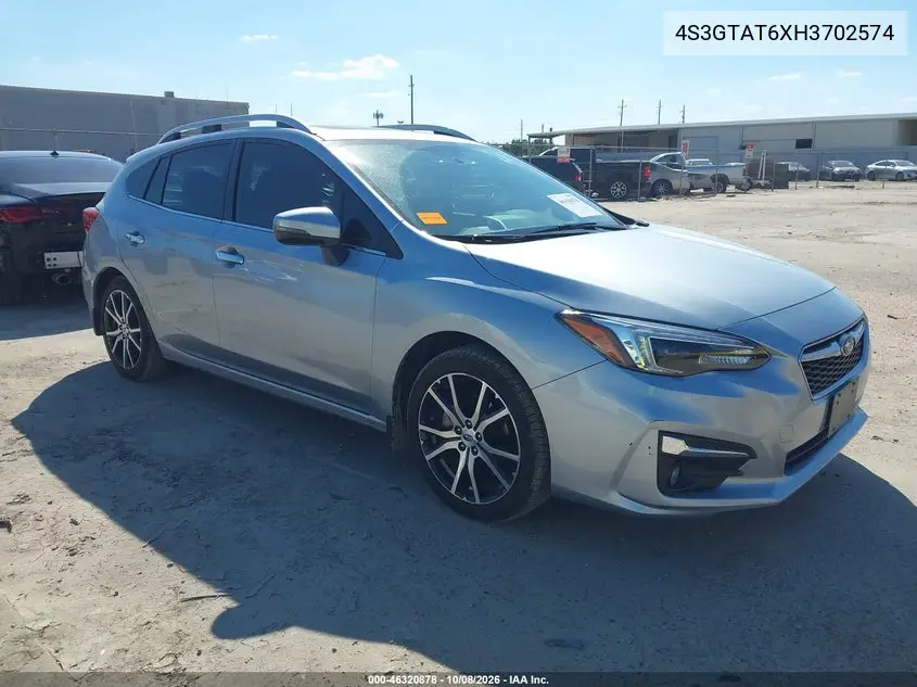 SUBARU IMPREZA 2017, VIN 4S3GTAT6XH3702574
