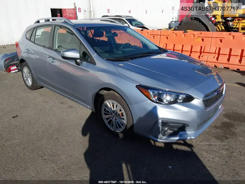 SUBARU IMPREZA 2017, VIN 4S3GTAB67H3707717