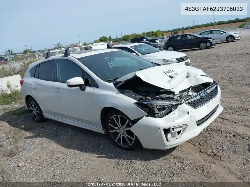 SUBARU IMPREZA 2018, VIN 4S3GTAF62J3706023