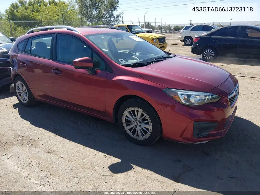 SUBARU IMPREZA 2018, VIN 4S3GTAD66J3723118