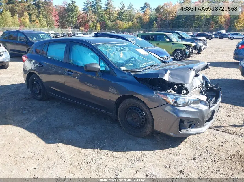 SUBARU IMPREZA 2018, VIN 4S3GTAA69J3720668