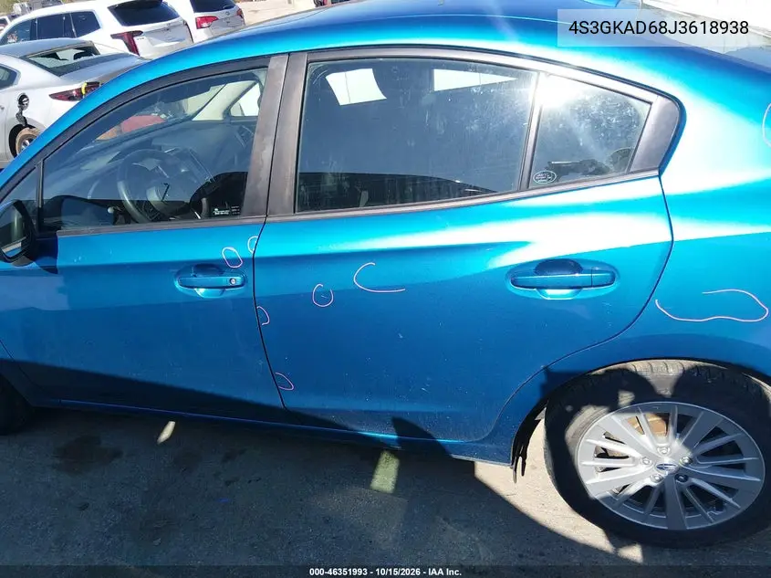 2018 SUBARU IMPREZA VIN 4S3GKAD68J3618938 — фото 14