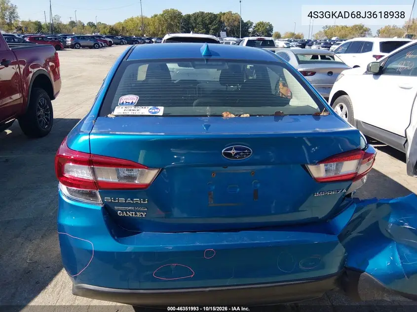 2018 SUBARU IMPREZA VIN 4S3GKAD68J3618938 — фото 16