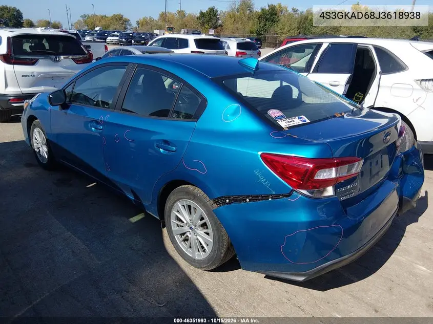 2018 SUBARU IMPREZA VIN 4S3GKAD68J3618938 — фото 3