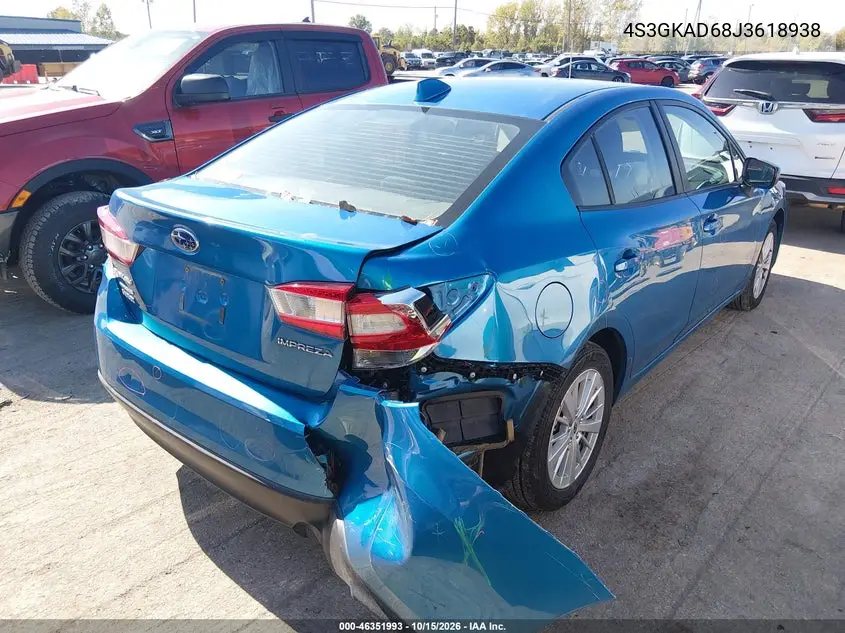 2018 SUBARU IMPREZA VIN 4S3GKAD68J3618938 — фото 4