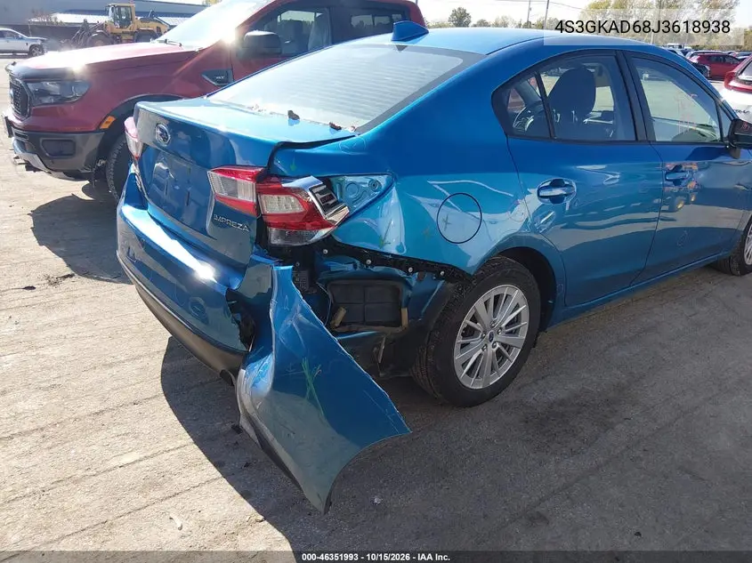 2018 SUBARU IMPREZA VIN 4S3GKAD68J3618938 — фото 6