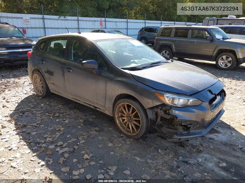 SUBARU IMPREZA 2019, VIN 4S3GTAA67K3723294