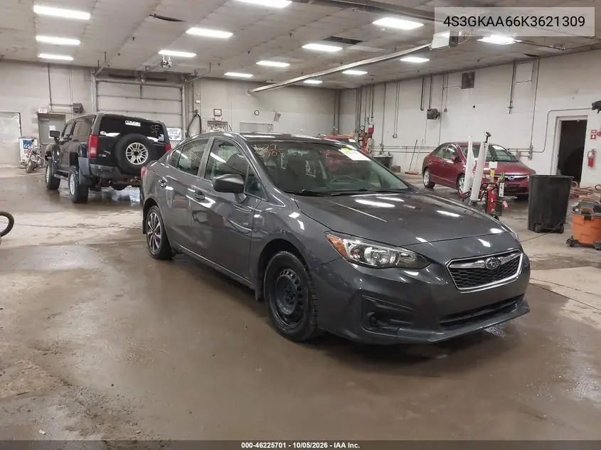 SUBARU IMPREZA 2019, VIN 4S3GKAA66K3621309