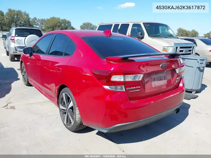 2019 SUBARU IMPREZA VIN 4S3GKAJ62K3617872 — фото 3